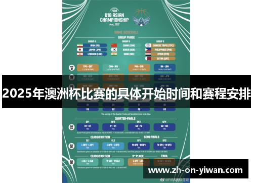 2025年澳洲杯比赛的具体开始时间和赛程安排